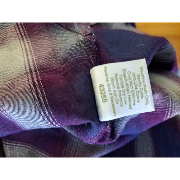 Garnet Hill Womens Plaid Button-Down Shirt Dress Size 4 Organic Pima Cotton - Picture 10 of 10